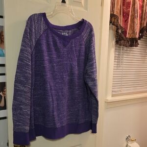 Made for Life Women's Purple Crew Neck Sweater